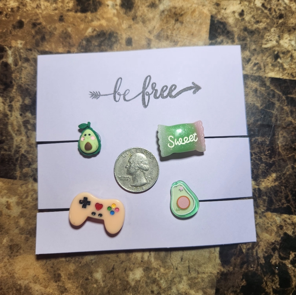 Handmade croc charm set